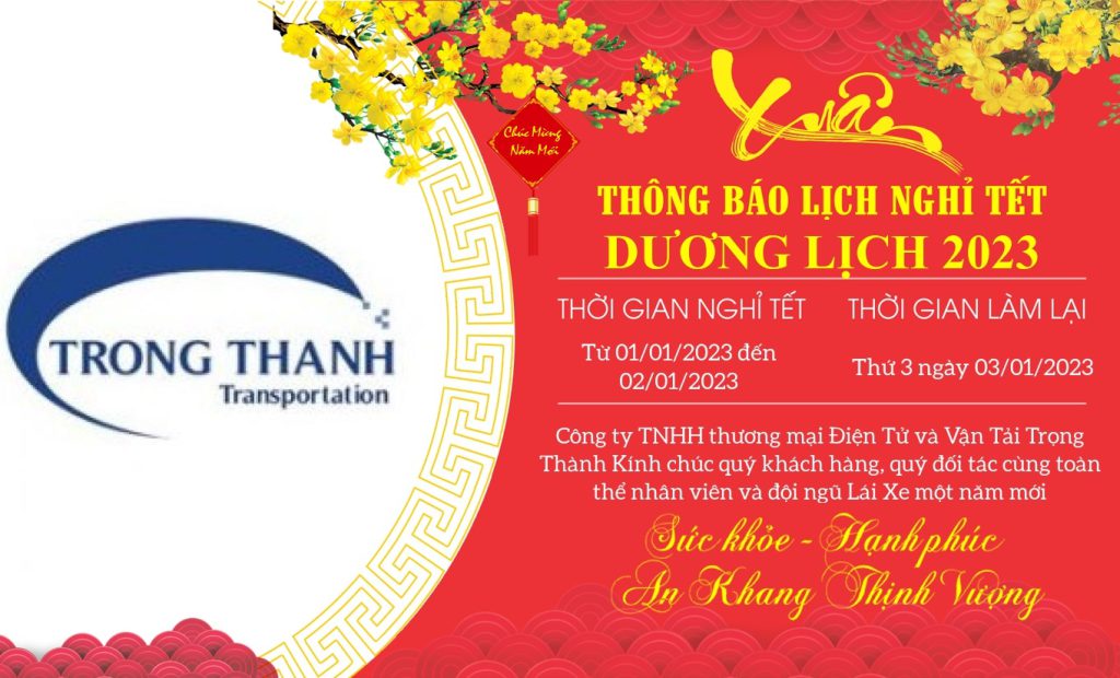 vantaibacninh.com nghỉ tết dương lịch 2023 vận tải bắc ninh